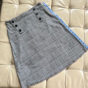 Espresso plaid mini skirt size M